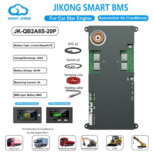Truck battery bms - 4-8s, 12v